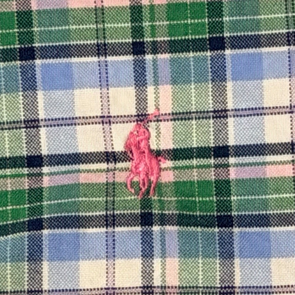 Polo Ralph Lauren Button Up Shirt Men Size XXL Classic Fit Plaid Cotton Vintage - Picture 3 of 5
